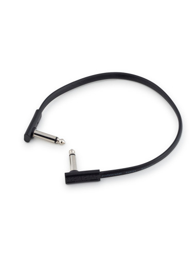 ROCKCABLE FRBO CAB PC F 30 BLK - Patch cable piatto (Jack Mono 6,3mm Angolo 90/Jack Mono 6,3mm Angolo 90) - Black Series  Lungh