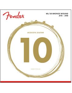 FENDER 80/20 BRONZE ACOUSTIC STRINGS Scalatura 10-48