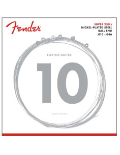 FENDER SUPER 250'S NICKEL-PLATED STEEL STRINGS Scalatura...
