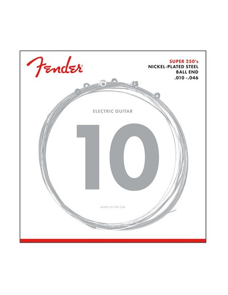 FENDER SUPER 250'S NICKEL-PLATED STEEL STRINGS Scalatura 10-46