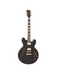 VINTAGE VSA500 REISSUED SEMI ACOUSTIC Gloss Black...