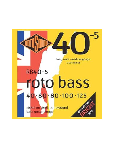ROTOSOUND RB40/5 Muta per basso elettrico 5 corde Scalatura 40-125