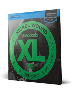D'addario EXL220/5 Super Light 40-125