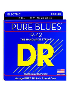 DR PHR9 Pure Nickel Electric Guitar Strings wound on...