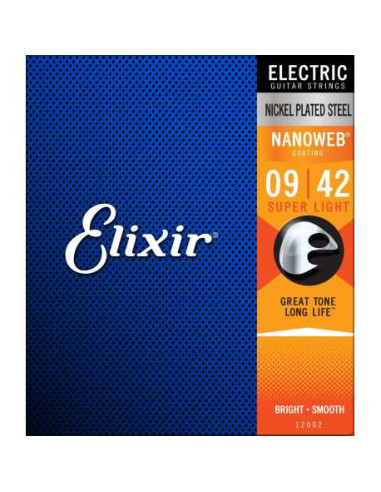 ELIXIR 12002 Muta di corde per chitarra elettrica. Scalatura 09 - 42