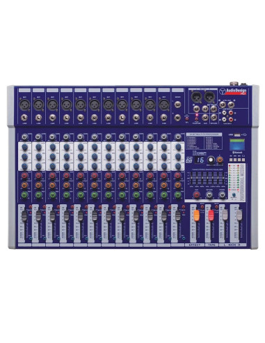 AUDIODESIGN PAMX21111 Mixer profesionale 11+1+1 canali + USB e BT