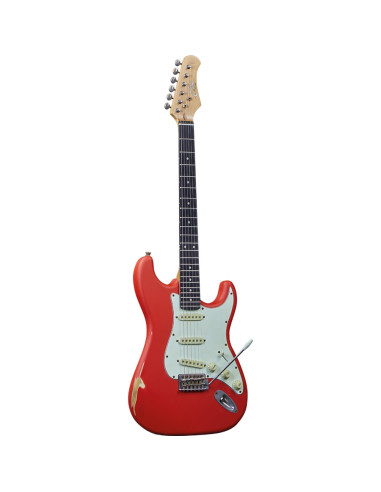 Eko Guitars - S-300 Relic Fiesta Red