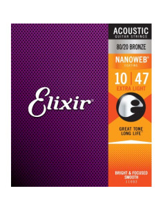 ELIXIR 11002 Muta di corde per chitarra acustica...