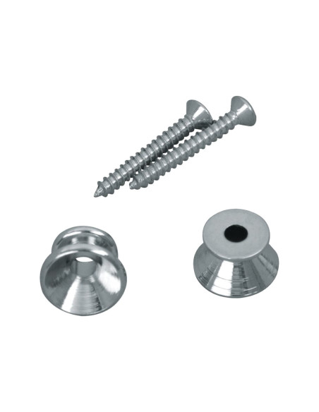 D'ANDREA EP2C Bottoni per tracolla cromati Set 2pcs