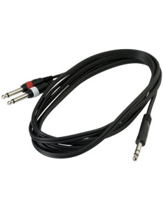 Rockcable Cavo 3m 1x Jack 6,3 M ST/2x Jack 6,3 M MO