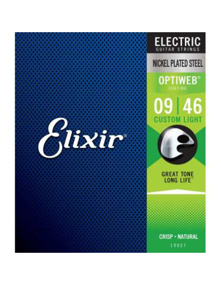ELIXIR 19027 19027 ELECTRIC NICKEL PLATED STEEL OPTIWEB 09-46