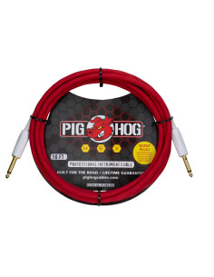 pig hog Hex Series Silent Cable 10 ft Candy Apple Red