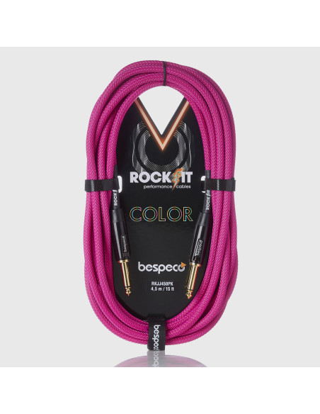 BESPECO RKJJ450PK CAVO STRUM. M 4,5 2 JACK MONO-ROCKIT COLOR ROSA