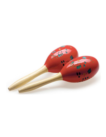 STAGG Maracas ovali in legno 29cm rosse