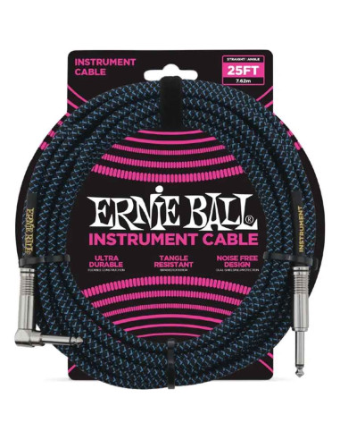Ernie Ball 6060 Cavo Braided Black/Blue 7,62 m