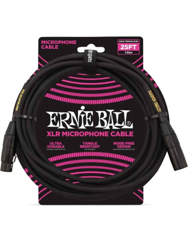 Ernie Ball 6073 Cavo Microfono Black/Gold 7,6 m