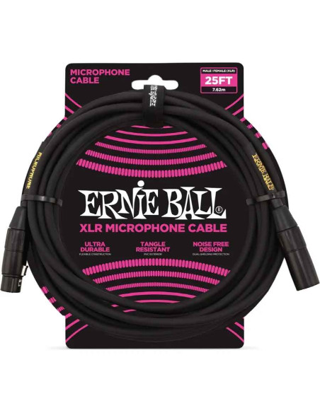 Ernie Ball 6073 Cavo Microfono Black/Gold 7,6 m