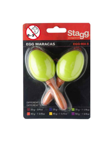 Stagg Maracas uovo impugnatura corta 35g verde