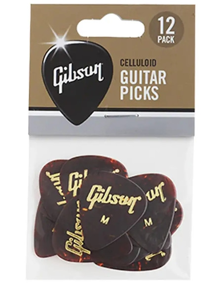 Gibson Accessories APRT12-74M Tortoise Medium Pack/12