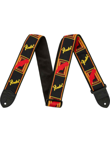 FENDER® 2” MONOGRAMMED STRAPS Giallo Nero Rosso