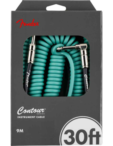Fender Cavi per Strumenti Serie Contour™ a Spirale Sherwood Green  9 metri