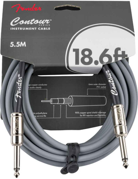 Fender Cavi per Strumenti Serie Contour™ Inca Silver, 18.6'  5,5 metri