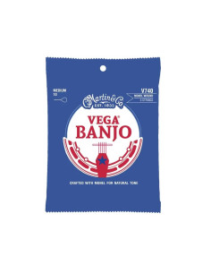 Martin & Co. V740 Vega Banjo Strings Medium Monel Wound