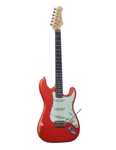 Eko Guitars S-300 Relic Fiesta Red