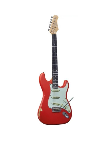 Eko Guitars S-300 Relic Fiesta Red