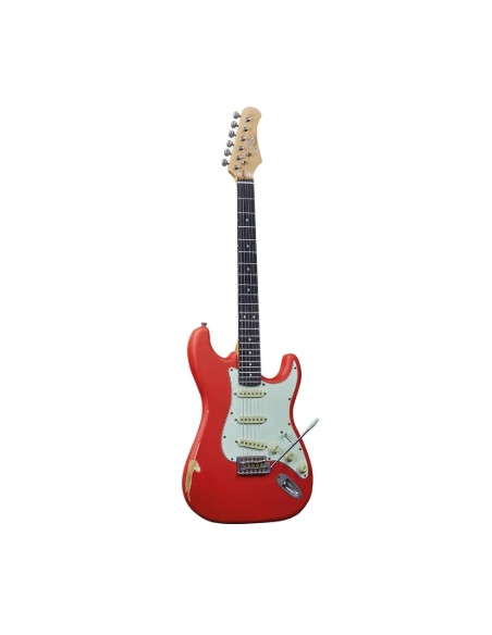 Eko Guitars S-300 Relic Fiesta Red