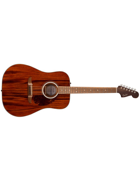Fender California Deluxe Redondo Chitarra Acustica Dreadnought Mogano Massello