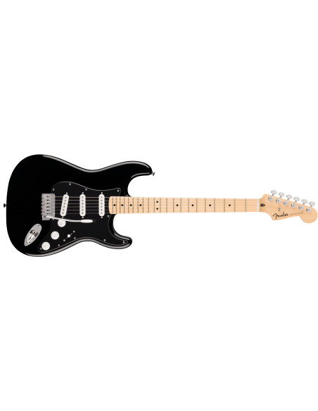 FENDER Standard Stratocaster®, Maple Fingerboard, Black Pickguard, Black